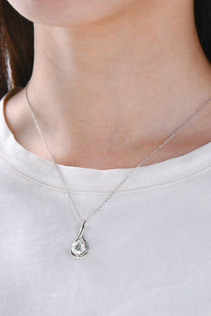Full Of Love Platinum-Plated 2 Carat Moissanite Necklace - MXSTUDIO.COM