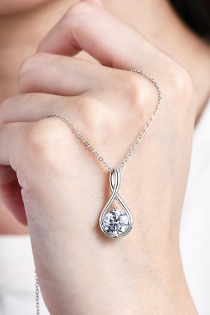 Full Of Love Platinum-Plated 2 Carat Moissanite Necklace - MXSTUDIO.COM