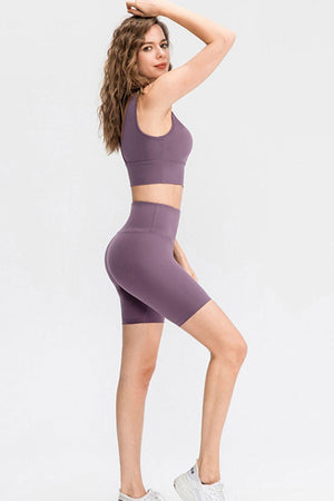 Full Performance Slim Fit High Waisted Yoga Shorts - MXSTUDIO.COM
