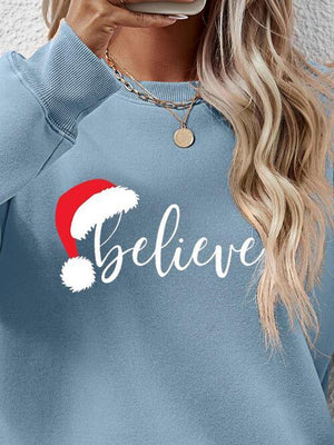 Get Motivated Long Sleeve Women Believe Sweatshirt-MXSTUDIO.COM