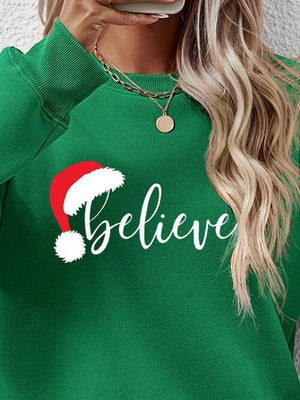 Get Motivated Long Sleeve Women Believe Sweatshirt-MXSTUDIO.COM