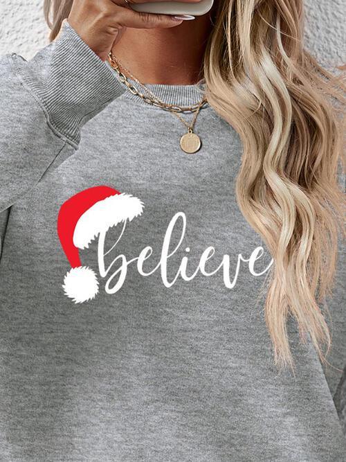 Get Motivated Long Sleeve Women Believe Sweatshirt-MXSTUDIO.COM