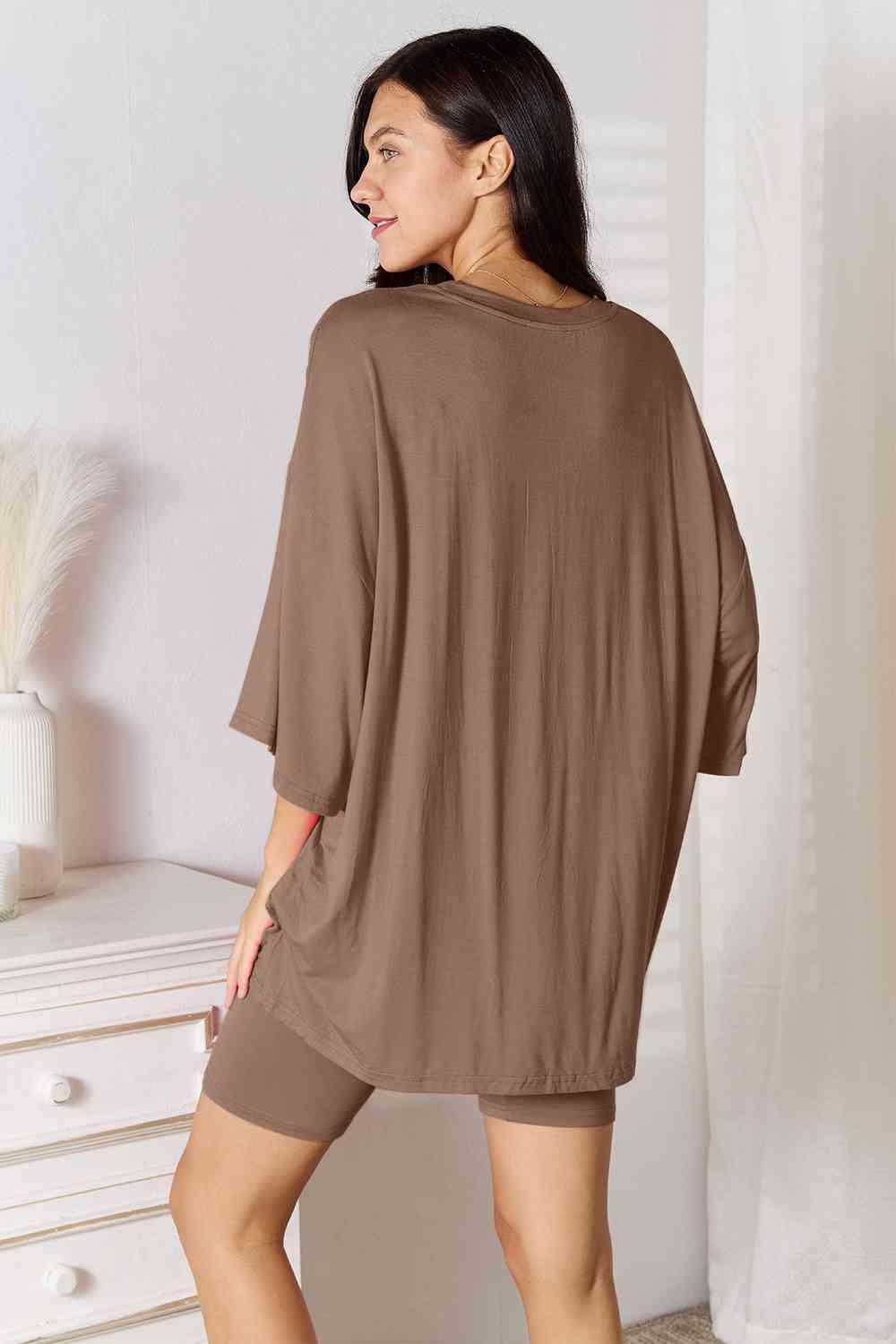 Get Refresh Plus Size Top And Shorts 2 Piece Loungewear Set - MXSTUDIO.COM