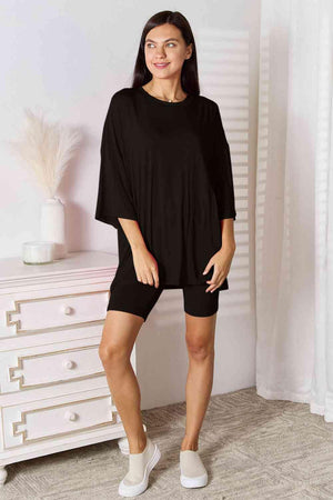 Get Refresh Plus Size Top And Shorts 2 Piece Loungewear Set - MXSTUDIO.COM