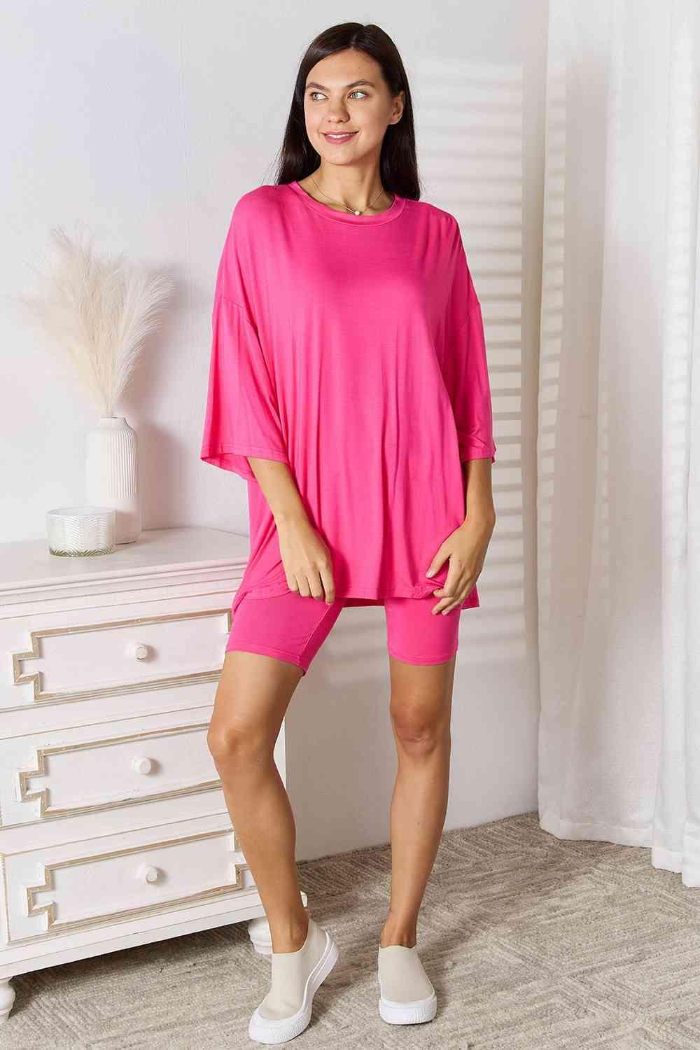 Get Refresh Plus Size Top And Shorts 2 Piece Loungewear Set - MXSTUDIO.COM