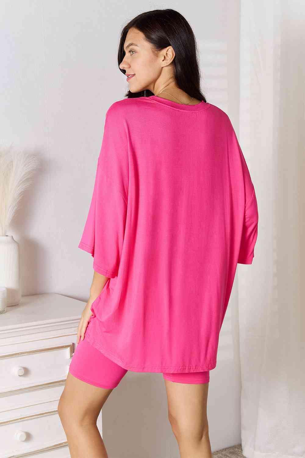 Get Refresh Plus Size Top And Shorts 2 Piece Loungewear Set - MXSTUDIO.COM