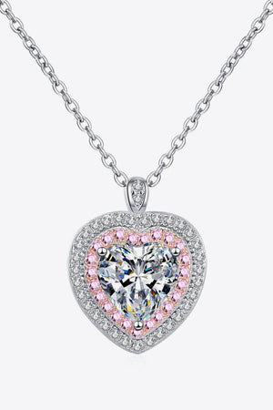 Glamorize 1 Carat Moissanite Heart Necklace - MXSTUDIO.COM