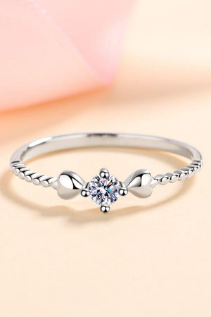 Gleaming Brightly Sterling Silver Moissanite Ring - MXSTUDIO.COM