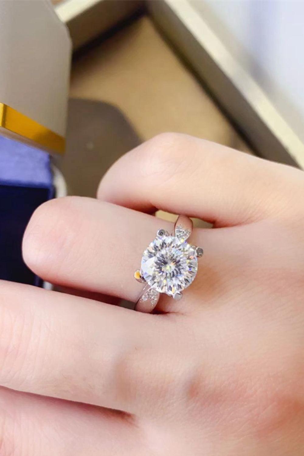 Glory Of Life Platinum Plated 2 Carat Moissanite Ring - MXSTUDIO.COM