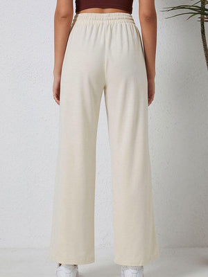 Good To Go Elastic Waist Straight Leg Pants - MXSTUDIO.COM