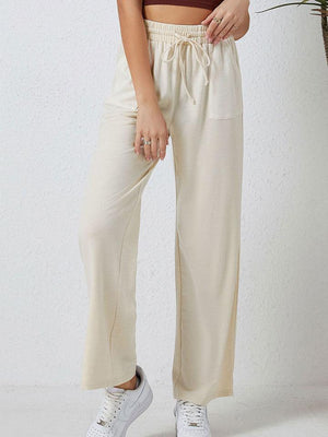 Good To Go Elastic Waist Straight Leg Pants - MXSTUDIO.COM