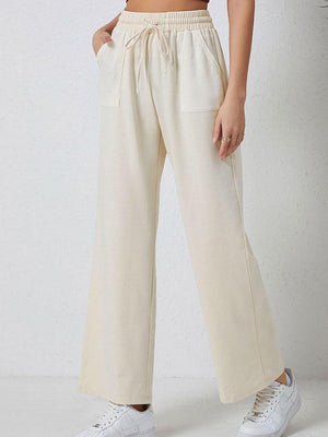 Good To Go Elastic Waist Straight Leg Pants - MXSTUDIO.COM