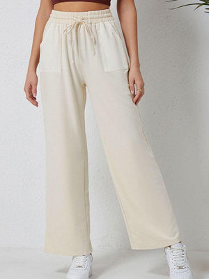 Good To Go Elastic Waist Straight Leg Pants - MXSTUDIO.COM
