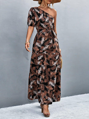 Gorgeous A-Line One Shoulder Maxi Dress - MXSTUDIO.COM