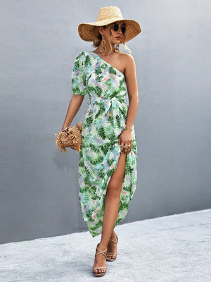 Gorgeous A-Line One Shoulder Maxi Dress - MXSTUDIO.COM