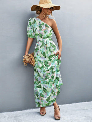 Gorgeous A-Line One Shoulder Maxi Dress - MXSTUDIO.COM