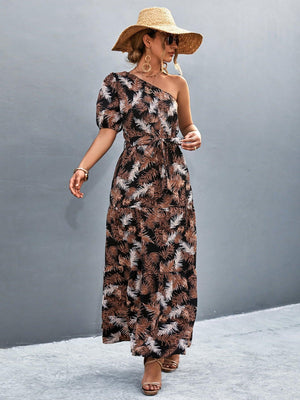 Gorgeous A-Line One Shoulder Maxi Dress - MXSTUDIO.COM