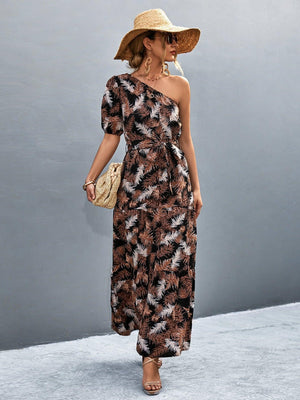 Gorgeous A-Line One Shoulder Maxi Dress - MXSTUDIO.COM