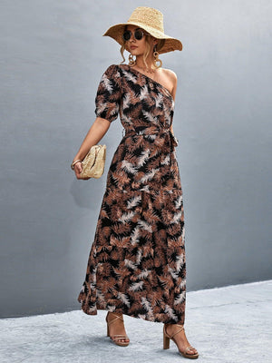 Gorgeous A-Line One Shoulder Maxi Dress - MXSTUDIO.COM