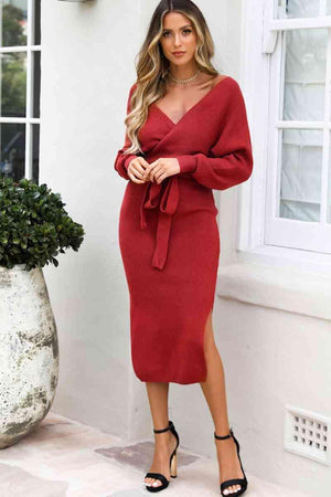 Gorgeous Warmth Long Sleeve Sweater Dress - MXSTUDIO.COM
