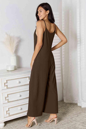 Graceful Hug Spaghetti Strap Plus Size V Neck Jumpsuit - MXSTUDIO.COM
