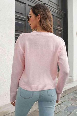 Graceful Warmth Button Down Cable Knit Cardigan - MXSTUDIO.COM