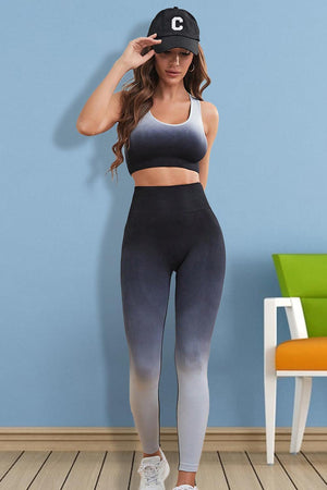 Gradient Sports Tank And Leggings 2 Piece Yoga Set - MXSTUDIO.COM