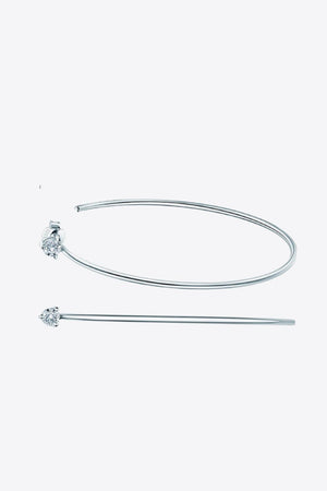 Happy Days Sterling Silver Moissanite Hoop Earrings - MXSTUDIO.COM