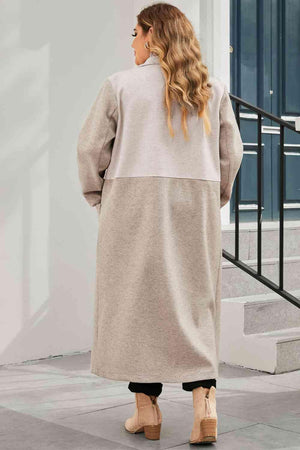 High-Grade Longline Plus Size Women's Trench Coat - MXSTUDIO.COM