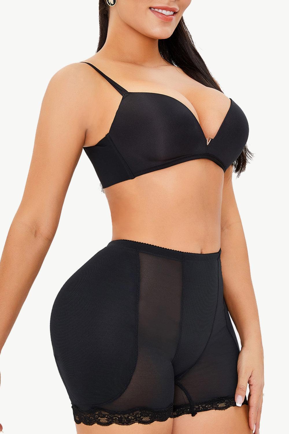 Hip Lifter Lace Trim Pull-On Shaping Shorts - MXSTUDIO.COM
