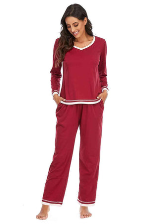 Homebody Top and Pants Two Piece Lounge Set - MXSTUDIO.COM