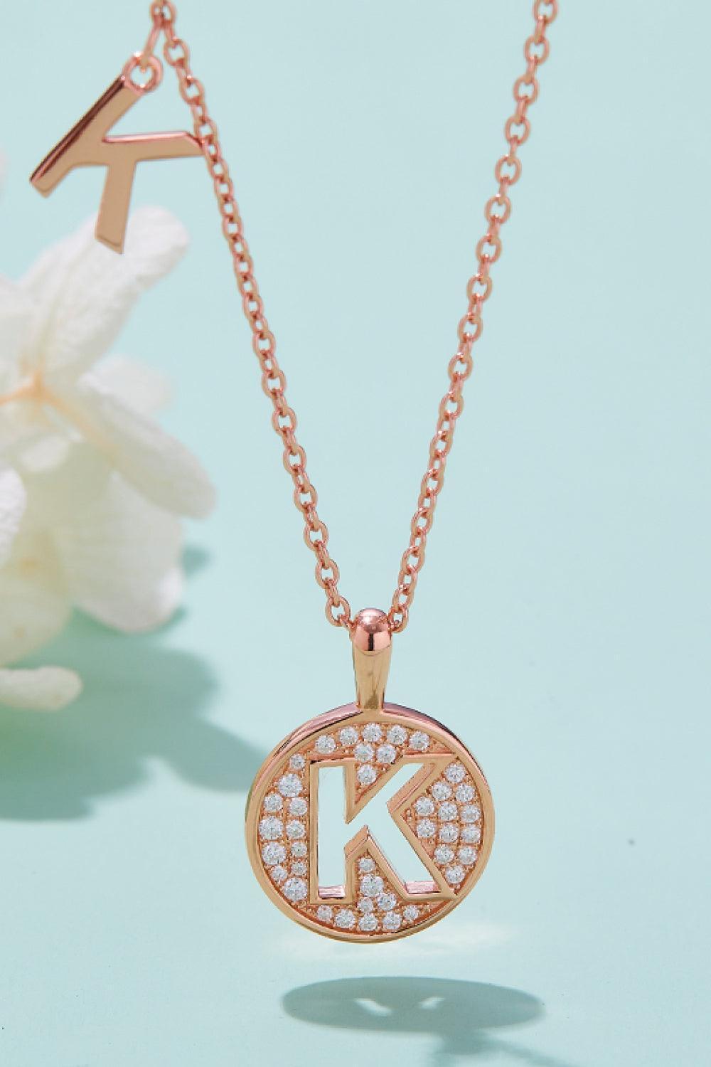 Iconic K to T Pendant Moissanite Necklace-MXSTUDIO.COM