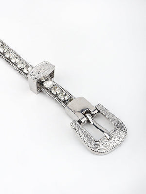 Impeccably Dressed Rhinestone Chain Belt - MXSTUDIO.COM