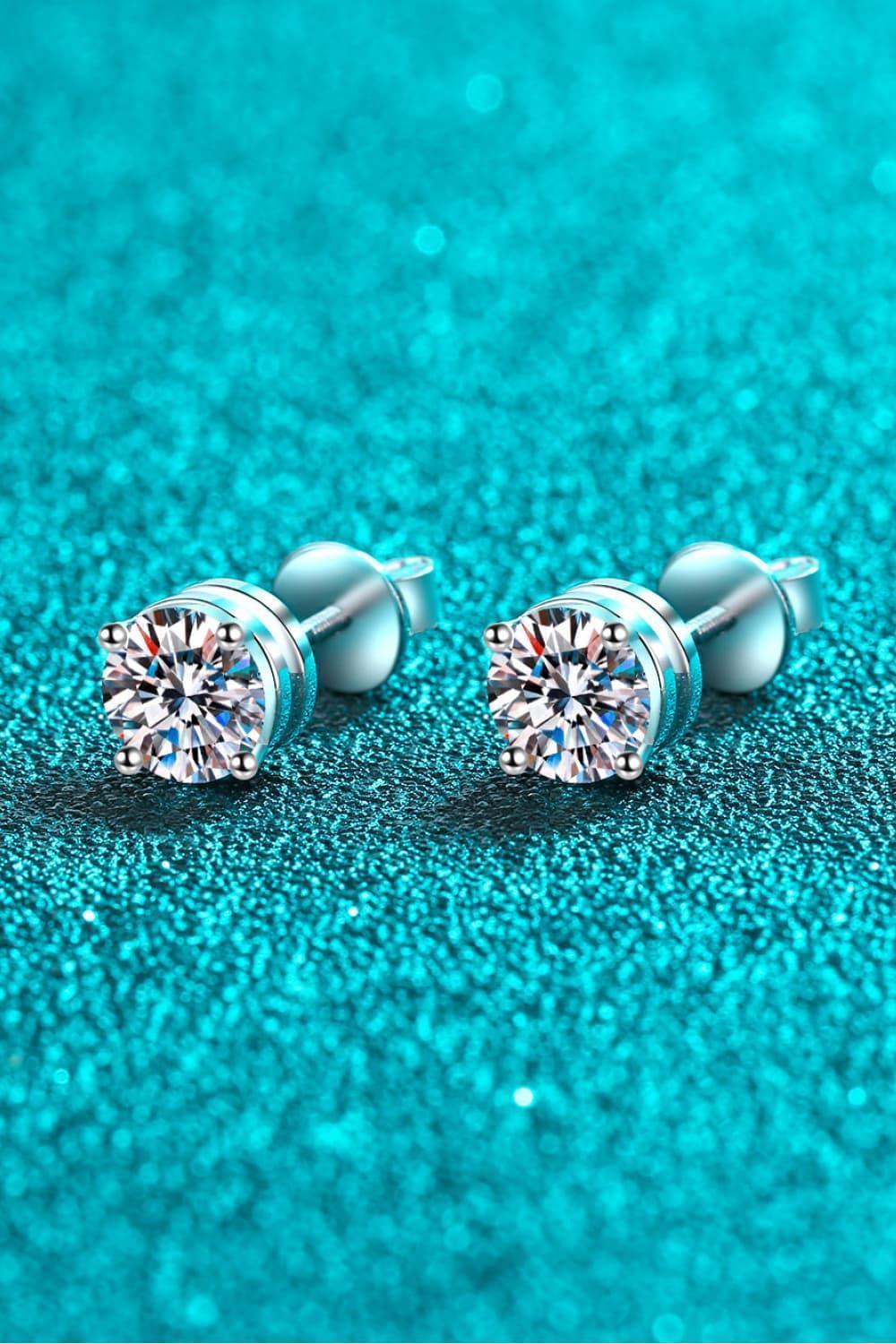Imposing 2 Carat Moissanite Stud Earrings - MXSTUDIO.COM