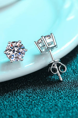 Infinite Joy Sterling Silver Moissanite Stud Earrings - MXSTUDIO.COM