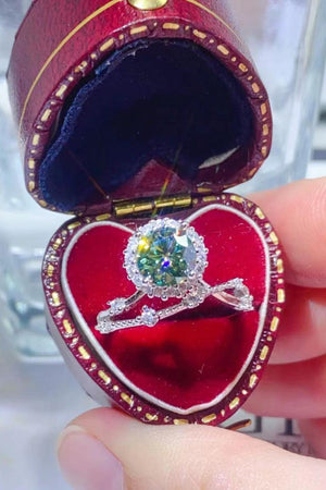 Influential Platinum-Plated 1 Carat Moissanite Ring - MXSTUDIO.COM