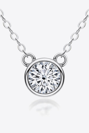 Inlaid 1 Carat Moissanite Gold / Platinum-Plated Necklace - MXSTUDIO.COM