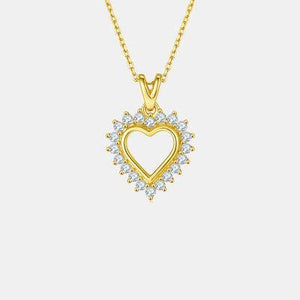 a diamond heart pendant on a chain