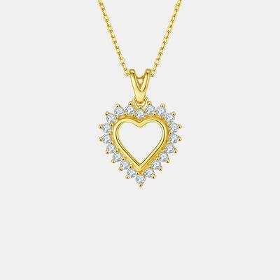 a diamond heart pendant on a chain