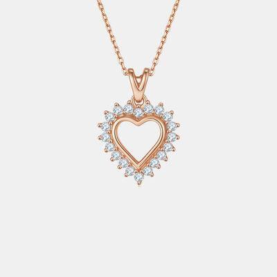 a diamond heart pendant on a chain