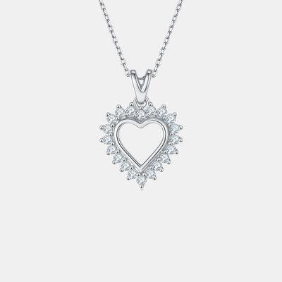 a diamond heart pendant on a chain