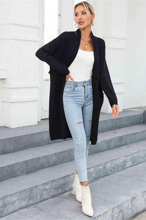 Irresistible Warmth Open Front Knit Duster Cardigan - MXSTUDIO.COM
