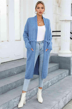 Irresistible Warmth Open Front Knit Duster Cardigan - MXSTUDIO.COM