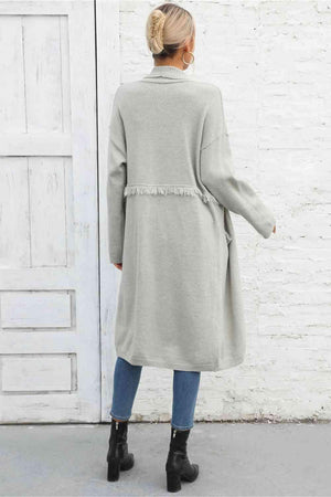 Irresistible Warmth Open Front Knit Duster Cardigan - MXSTUDIO.COM