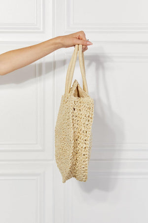 Justin Taylor Trendsetter Ivory Straw Rattan Handbag - MXSTUDIO.COM