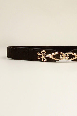 Keep Me Motivated Alloy Buckle Waist Elastic Belt - MXSTUDIO.COM