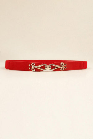 Keep Me Motivated Alloy Buckle Waist Elastic Belt - MXSTUDIO.COM