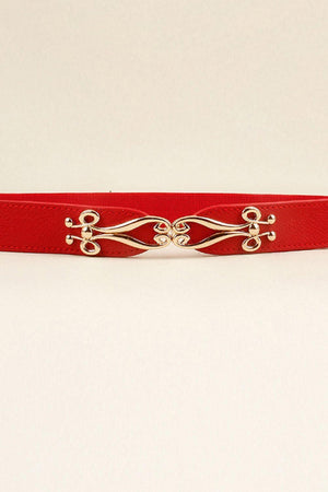 Keep Me Motivated Alloy Buckle Waist Elastic Belt - MXSTUDIO.COM