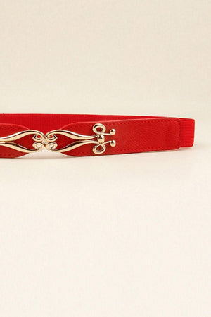 Keep Me Motivated Alloy Buckle Waist Elastic Belt - MXSTUDIO.COM