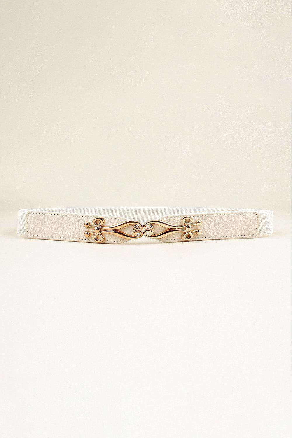 Keep Me Motivated Alloy Buckle Waist Elastic Belt - MXSTUDIO.COM